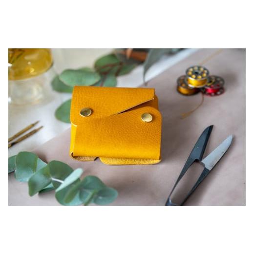 ふるさと納税 小物 奈良県 三宅町 コインケース 小銭入れ(イタリアレザー ネブラスカ):イエロー イエロー