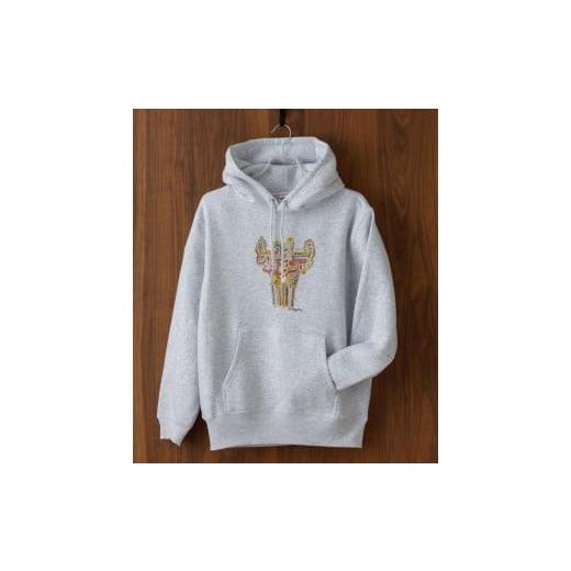 ふるさと納税 服 新潟県 十日町市 0294「旅する縄文」パーカー 十日町土器01 アッシュ Mサイズ Mサイズ