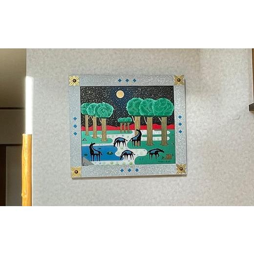 ふるさと納税 雑貨・日用品 絵画 福島県 伊達市 寄附者と作るオリジナルアート アクリルガラス絵制作 （木製額装込み） YOICHI-RON アート 絵画 作品 F20C-666_5