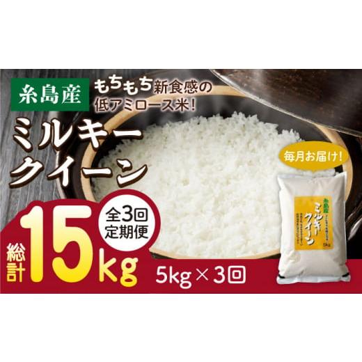 ふるさと納税 米 ミルキークイーン 福岡県 糸島市 白米 3回 定期便 令和7年産 ミルキークイーン 5kg [糸島] 玄米 ・ 精米 専門店 新飼宗一郎商店 ADE003-1 …