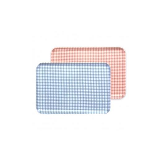 ふるさと納税 雑貨・日用品 和歌山県 海南市 ブルー×ピンク2枚組 ST ランチョン トレー M 33cm チェック タツクラフト Tk70 ブルー×ピンク2枚組 タツクラフ…