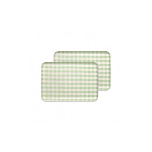 ふるさと納税 雑貨・日用品 和歌山県 海南市 グリーン2枚組 ST ランチョン トレー M 33cm ミルキー チェック タツクラフト Tk77 グリーン2枚組 タツクラフト …