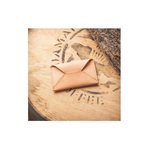 ふるさと納税 小物 岐阜県 大野町 スリムな革の名刺入れ ナチュラル ナチュラル