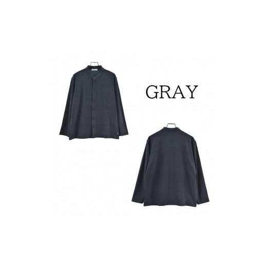 ふるさと納税 服 男 愛媛県 松山市 表起毛の柔らかスウェットシャツ グレー(サイズ L )(FL22FW-009M) L