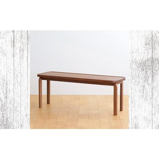 ふるさと納税 家具 広島県 府中市 府中家具 COCCO Bench ウォールナット 生地：チャコール ／ 木製 長椅子 ベンチ インテリア 広島県 No.658-12 生地：チャ…の画像
