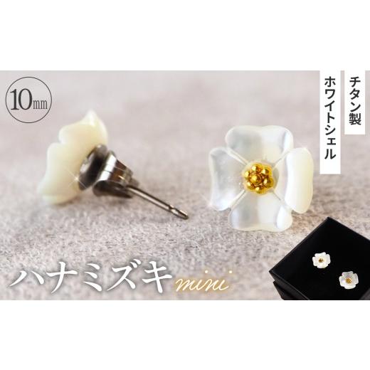 ふるさと納税 アクセサリー ピアス 埼玉県 鴻巣市 シェルのピアス ハナミズキ[ミニ] チタン製ピアス ハンドメイド No.040-03 ハナミズキ[ミニ]