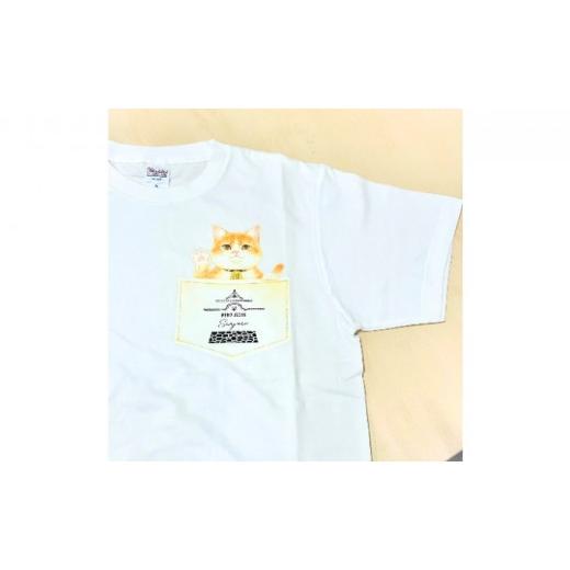 ふるさと納税 岡山県 高梁市 0376 猫城主 さんじゅーろ—Tシャツ(ホワイト)XL XLサイズ