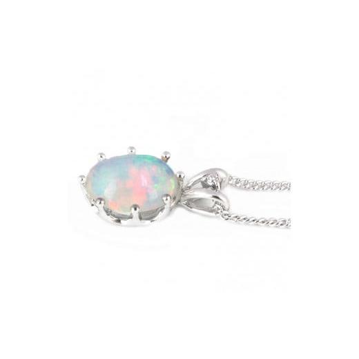 ふるさと納税 アクセサリー ネックレス 山梨県 甲斐市 オパール ペンダント 1.5ct 1.5カラット K18 18金 ホワイトゴールド （26444） 山梨 ネックレス オパー…の画像