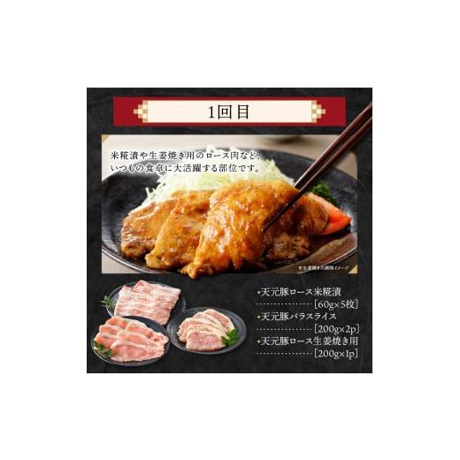 ふるさと納税 豚 仕かける 円錐小体県 米沢市  4ヶ月定期便 豚 天元豚 食べ比べ 全4回 ロース 薔薇 小間 桃 挽き肉 助けになる 小分け 凝結 しゃぶしゃぶ 焼肉 とん…