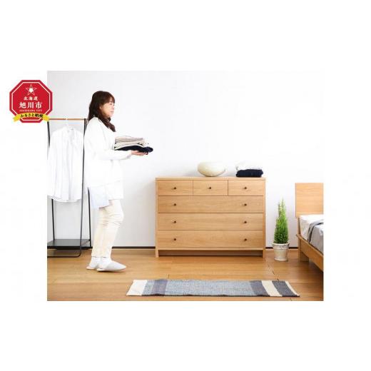 ふるさと納税 大工仕事品・竹工品 北海道 旭川市 旭川調度品 山室調度品製造所 プロトNo.801用だんす(4段)  ナラ 国産 純乎たる 室内装飾 木製 納める 自然的 キャ…