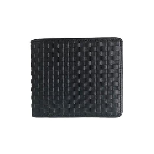 ふるさと納税 財布 山形県 - LUEGO Alabasta アラバスタ 二つ折り財布 小銭入れ付き （ブラック） F2Y-3265 ブラックの画像