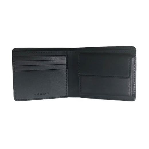 ふるさと納税 財布 山形県 - LUEGO Alabasta アラバスタ 二つ折り財布 小銭入れ付き （ブラック） F2Y-3265 ブラックの画像