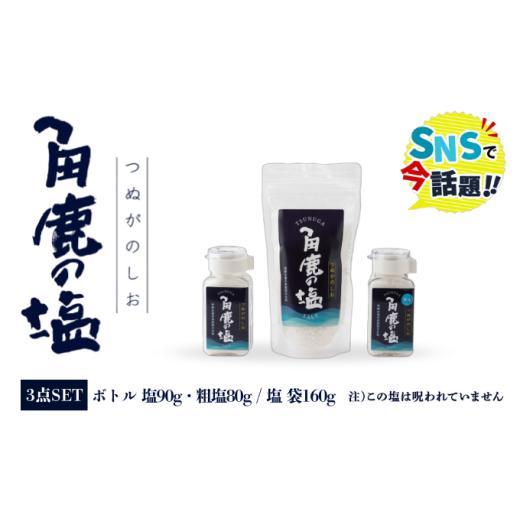 ふるさと納税 塩・だし 海塩 福井県 敦賀市 角鹿の塩 ギフト3点セット(塩×2・粗塩×1) 敦賀 塩 しお 粗塩 天然塩 天日塩 釜炊き 調味料 ミネラル お中元 お…