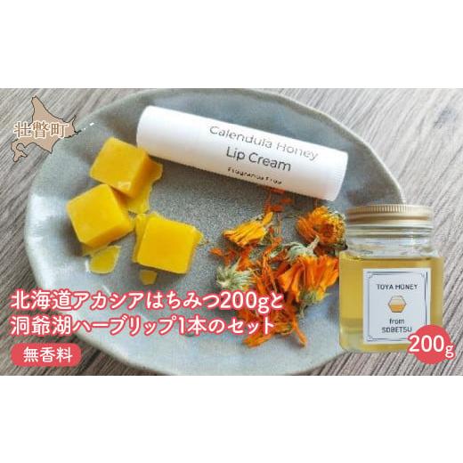 ふるさと納税 加工品等 はちみつ 北海道 壮瞥町 北海道アカシアはちみつ200gと洞爺湖ハーブリップ1本(無香料)のセット ふるさと納税 人気 おすすめ ランキン…