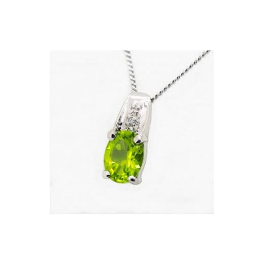 ふるさと納税 アクセサリー ネックレス 山梨県 甲斐市 ペリドット ペンダント 1.5ct 1.5カラット PT100 プラチナ100 Ag900（13510） ロジウムメッキ仕上げ ペ…