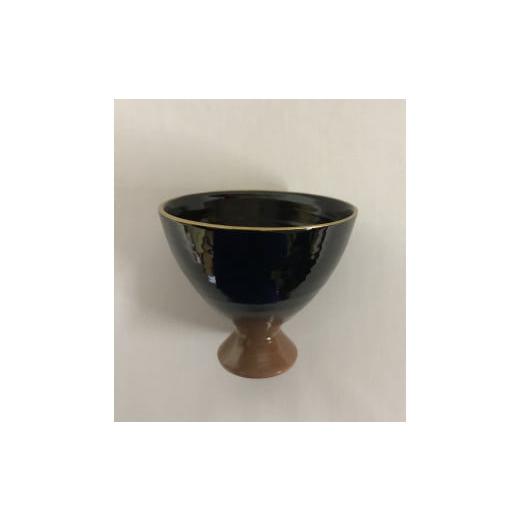 ふるさと納税 陶磁器・漆器・ガラス 山口県 山口市 C015 萩黒釉金彩杯の画像