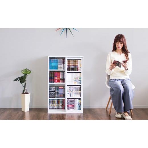 ふるさと納税 家具 本棚・ラック・カラーボックス 和歌山県 海南市 スライド本棚 W575 ホワイトオーク aku100688505 ホワイトオーク aku100688505の画像