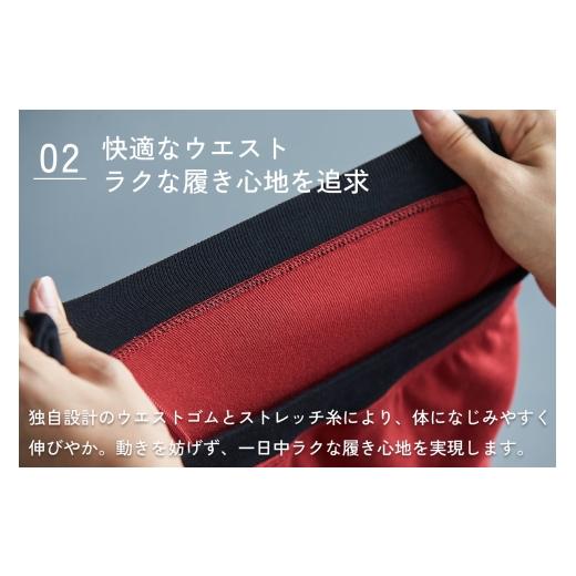 ふるさと納税 服 男 大阪府 守口市 股ずれNOアンダーウェア「SURENA」赤 M×3枚｜オーギュストケクレ 大阪府 守口市 メンズ パンツ 下着 前開き 2100 Mの画像