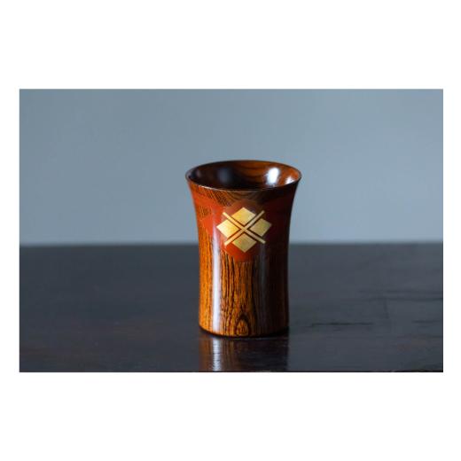 ふるさと納税 陶磁器・漆器・ガラス 岩手県 平泉町 秀衡カップ1個　(木目) ／ 漆器 お酒 ジュース おちょこ ぐいのみ グラス 食器 漆塗 うるしぬり 手塗り 木…_1