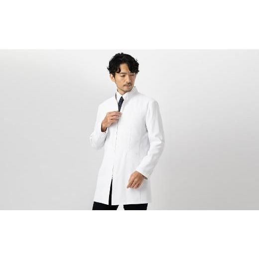 ふるさと納税 服 男 東京都 台東区 レピウスの白衣 メンズ スタンドカラーZIP ショートコート 長袖 ストレッチ素材 ／ ネーム刺繍付き (サイズ：50サイズ) 50…の画像