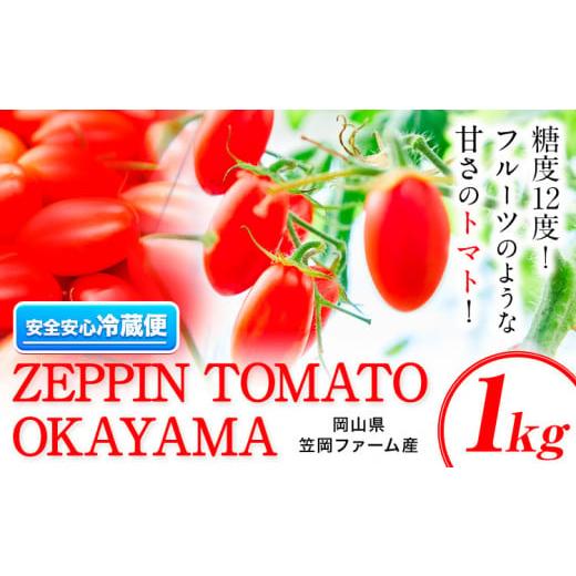 ふるさと納税 岡山県 笠岡市 C-39a フルーツトマト 1kg 箱 ZEPPIN TOMATO OKAYAMA (ZEPPIN EX)