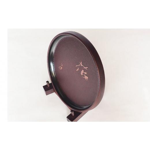 ふるさと納税 陶磁器・漆器・ガラス 高知県 高知市 土佐古代塗 8寸 (24cm) 丸盆 (普段使いにちょうどいい) 美禄堂 ATBF042の画像