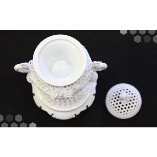 ふるさと納税 陶磁器・漆器・ガラス 佐賀県 武雄市  茂右ェ門窯 新竜巻籠目透一段 UCP003 焼き物 やきもの インテリア_5