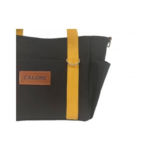 ふるさと納税 アウトドアグッズ バッグ 長崎県 時津町 ブラック×マスタード お散歩バッグ 小物 ショルダーバッグ 男女兼用 ブラック×マスタード