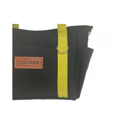 ふるさと納税 アウトドアグッズ バッグ 長崎県 時津町 ブラック×ライム お散歩バッグ 小物 ショルダーバッグ 男女兼用 ブラック×ライム