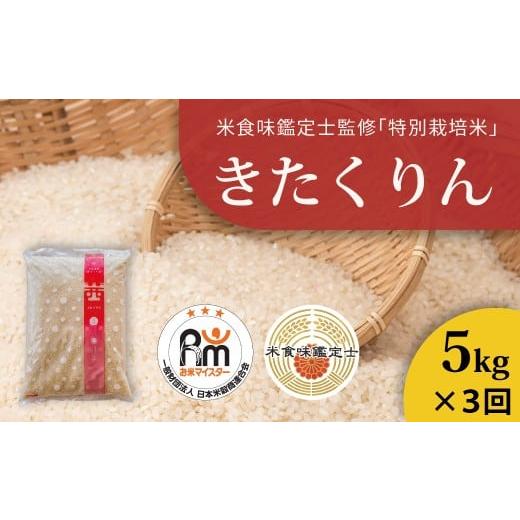 ふるさと納税 米 北海道 当麻町 北海道 農家直送 米食味鑑定士 三ツ星お米マイスター 栽培 監修 定期便 舟山農産 令和7年産特別栽培米きたくりん 5kg×3…