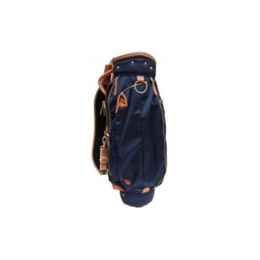 ふるさと納税 ゴルフグッズ バッグ・ケース 埼玉県 さいたま市 ハンドメイド高密度ツイルナイロンキャディバッグ ネイビー×ライトブラウン 11100-0319 ネ…