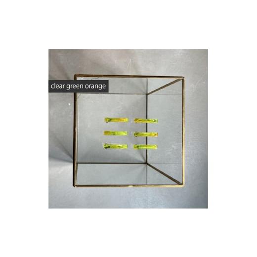 ふるさと納税 アクセサリー かんざし・髪留め 大阪府 河内長野市 アクリル製ショートバレッタ clear green orange(クリアグリーンオレンジ) eME barretta 2…