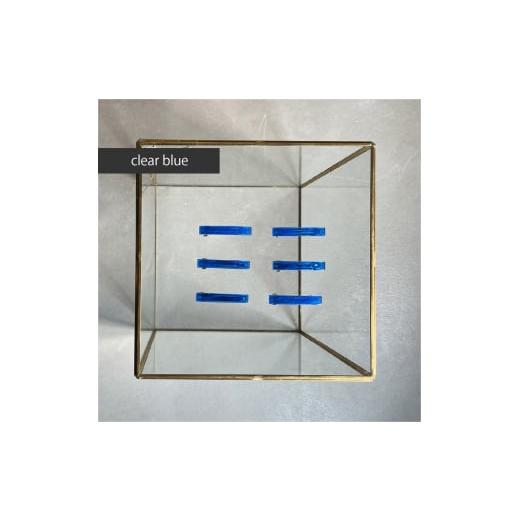 ふるさと納税 アクセサリー かんざし・髪留め 大阪府 河内長野市 アクリル製ショートバレッタ clear blue(クリアブルー) eME barretta 2 short 髪留め ヘア…