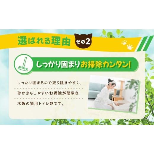 ふるさと納税 雑貨・日用品 茨城県 常陸太田市  3か月定期便 猫用 トイレ砂 木製 大粒 ひのきの香り 6L×6袋×3回 | 天然素材 猫砂 猫 トイレ 砂 ねこ ネコ ペ…の画像