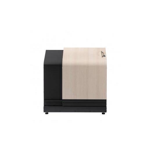 ふるさと納税 家具 収納家具 富山県 滑川市 ホームスライドダスポン スリム プレミアムモデル 黒ZAM?仕様×ベージュラテ ベージュラテ