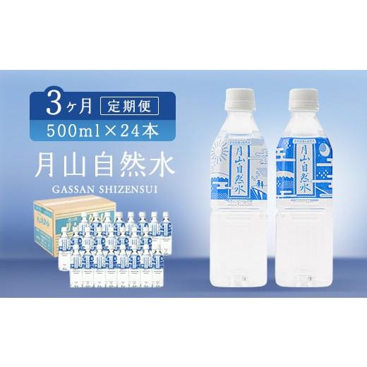 ふるさと納税 水・ミネラルウォーター 500mL〜999mL 山形県 西川町  定期便 月山自然水500ml×24本×3ヶ月コース 天然水 国産 備蓄 防災 保存 ペットボトル ナ…_1