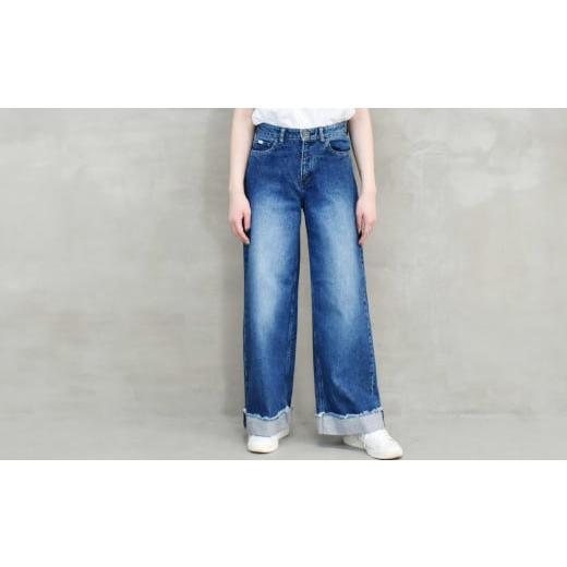 ふるさと納税 服 女 岡山県 倉敷市 SIZE:0 T-ASSACレディースジーンズ「WIDE/LIGHT INDIGO」(ワイド) T-ASSAC シーンズ スキニー ジーパン 児島デニム デ…