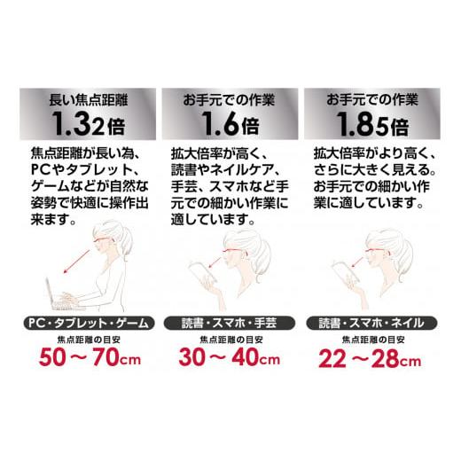 ふるさと納税 千葉県 印西市 ハズキルーペ【ラージ・クリアレンズ】1.85倍率 紫 [0241] 紫｜furusatochoice｜03