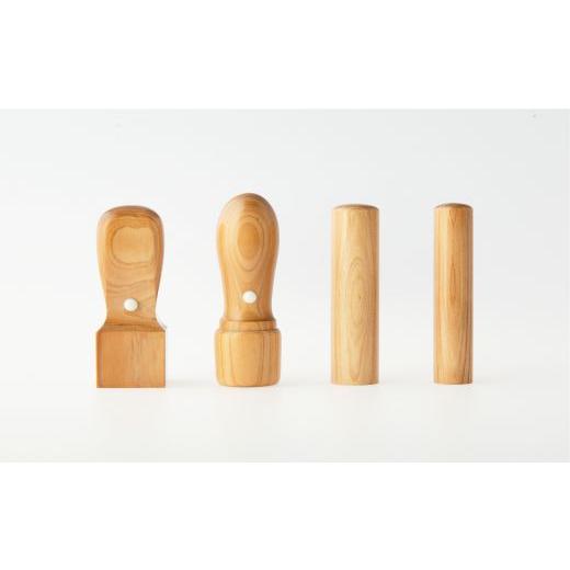 ふるさと納税 木工品・竹工品 高知県 四万十市 26-306．四万十ヒノキ印鑑セット 12mm 銀行印におすすめの画像
