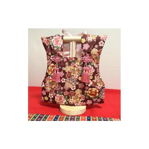 ふるさと納税 服 子ども 千葉県 鎌ケ谷市 5.紅色系(桜・牡丹・鞠) 選べる8色 ベビーお祝い着(被布) 5.紅色系(桜・牡丹・鞠)