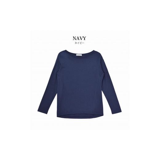 ふるさと納税 服 女 愛媛県 松山市 ネイビー レディース 綿・モダール長袖Tシャツ(2枚組)FL23SS-0012W サイズ XL サイズ XL