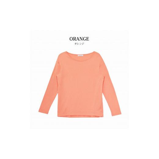 ふるさと納税 服 女 愛媛県 松山市 オレンジ レディース 綿・モダール長袖Tシャツ(2枚組)FL23SS-0012W サイズ M サイズ M