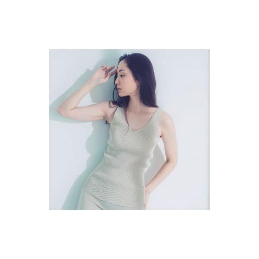 ふるさと納税 雑貨・日用品 愛媛県 今治市 aroundsea WOMENS リブニットタンクトップ 前後Vネック Mサイズ/サンドベージュ VC01171 Mサイズ/サンドベージ…