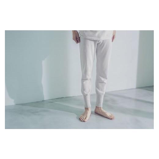 ふるさと納税 雑貨・日用品 愛媛県 今治市 aroundsea MENS ウエストカバーニットレギンス Lサイズ/ペールグレー VC01143 Lサイズ/ペールグレー