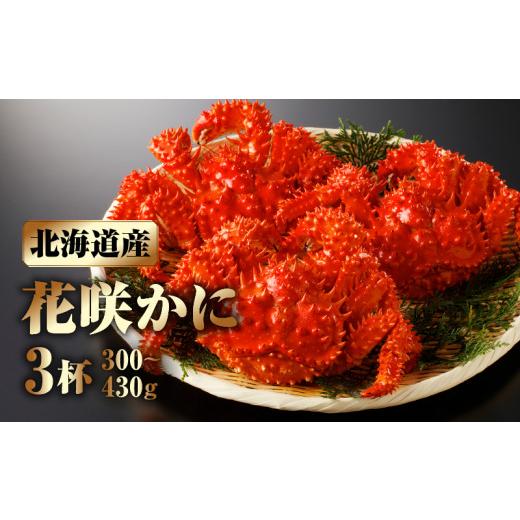 ふるさと納税 カニ 花咲ガニ 北海道 浜中町 花咲かに3杯セット(1杯300g〜430g)_H0001-1521 3杯 約900g (1杯300g〜430g)