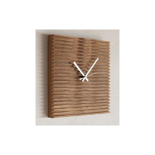 ふるさと納税 雑貨・日用品 神奈川県 寒川町 波型時計 Q-01 掛け時計 インテリア 木材 家具 オシャレ オーク オーク