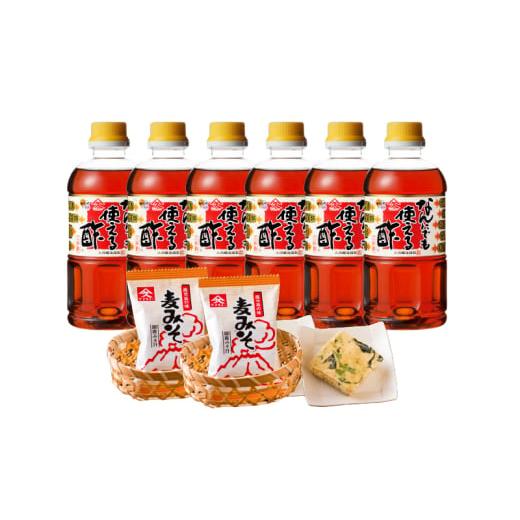 ふるさと納税 たれ・ドレッシング・酢 鹿児島県 鹿屋市 期間限定 生活応援 1995 なんにでも使える酢500ml×6本+みそ汁セット KN016-005-01-cp