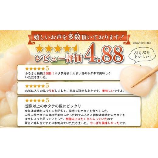 ふるさと納税 魚貝類 ホタテ 北海道 雄武町 北海道雄武町産ほたて貝柱5S 1kg（冷凍） 0711804の画像