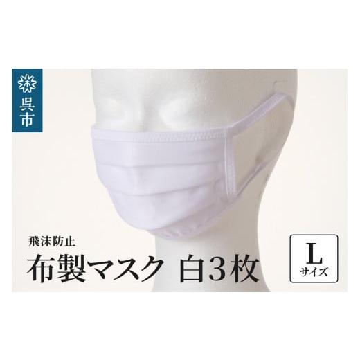 ふるさと納税 広島県 呉市 飛沫防止 布製マスク 白3枚セット Lサイズ Lサイズ