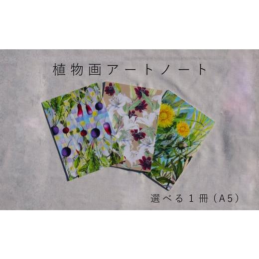 ふるさと納税 北海道 当麻町 植物画ノートパターン3(ユリ×方眼紙) パターン3(ユリ×方眼紙)